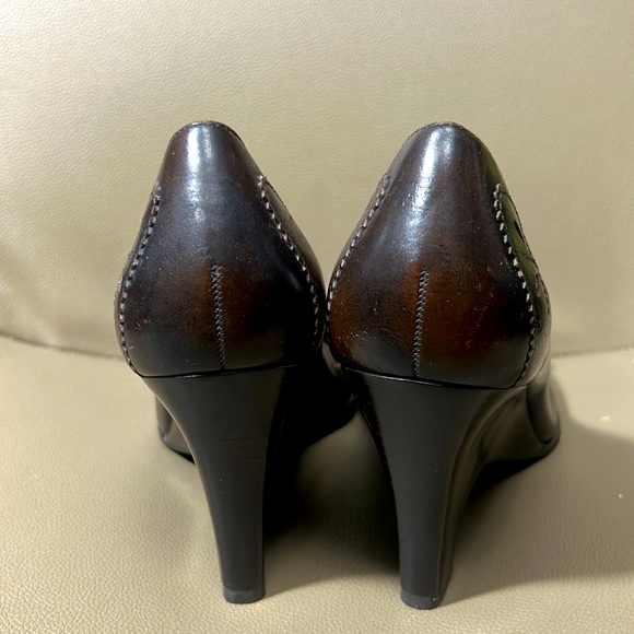 Genuine leather Franco Sarto wedges, Sz 8 - Picture 3 of 5